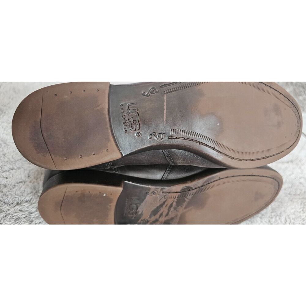 Ugg Boots Womens Sz 5 Frances Brown Leather Ankle 2 Buckle‎ Pull On Booties - Picture 4 of 7